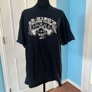 BB King's Blues Club King Of The Blues Black Graphic T Shirt Sz L